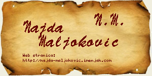 Najda Maljoković vizit kartica
